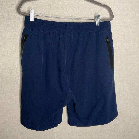 Zyia Men’s size XL Blue Athletic Shorts Drawstring Elastic Waist 9” Inseam - Picture 3 of 9